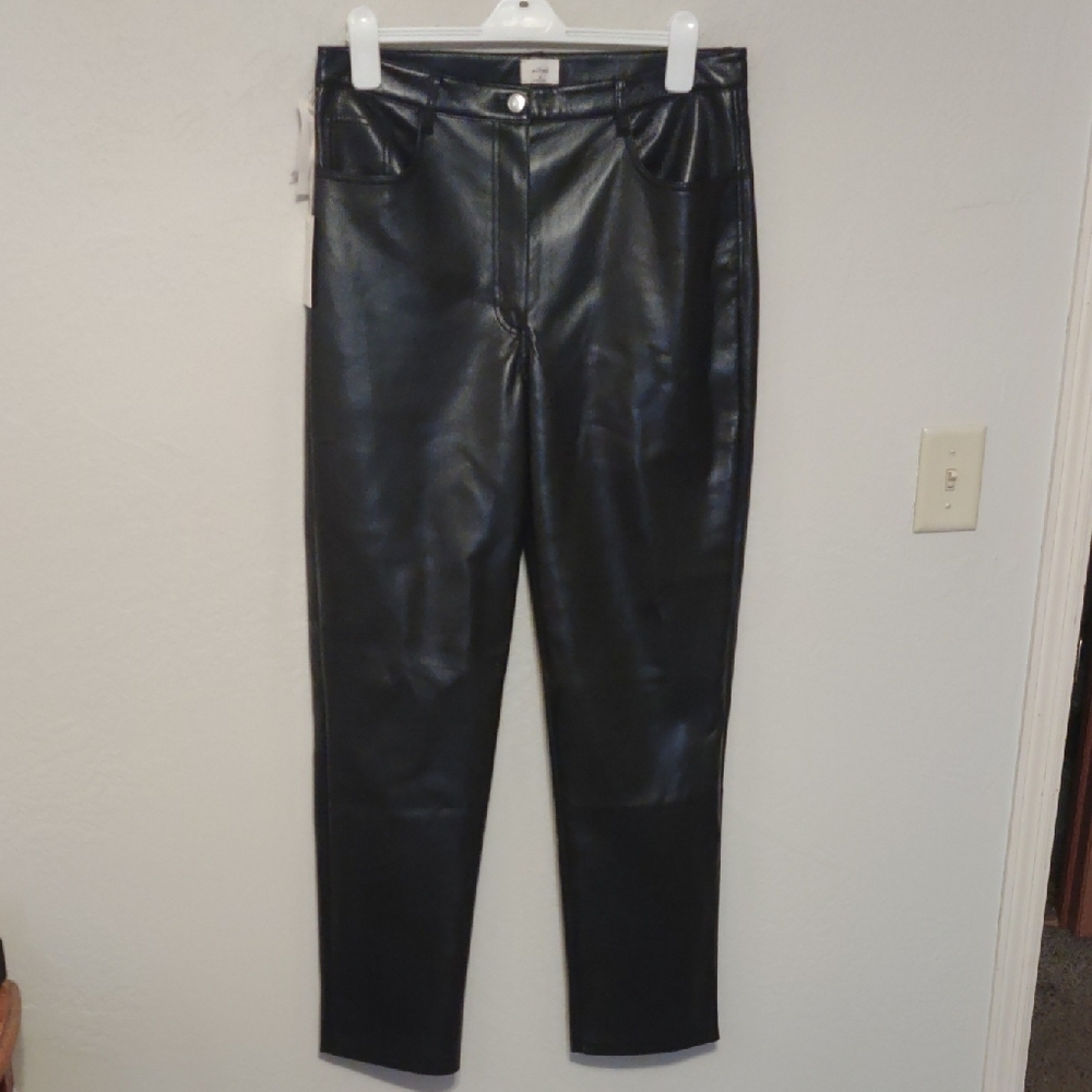 Wilfred Black Faux Leather Pants